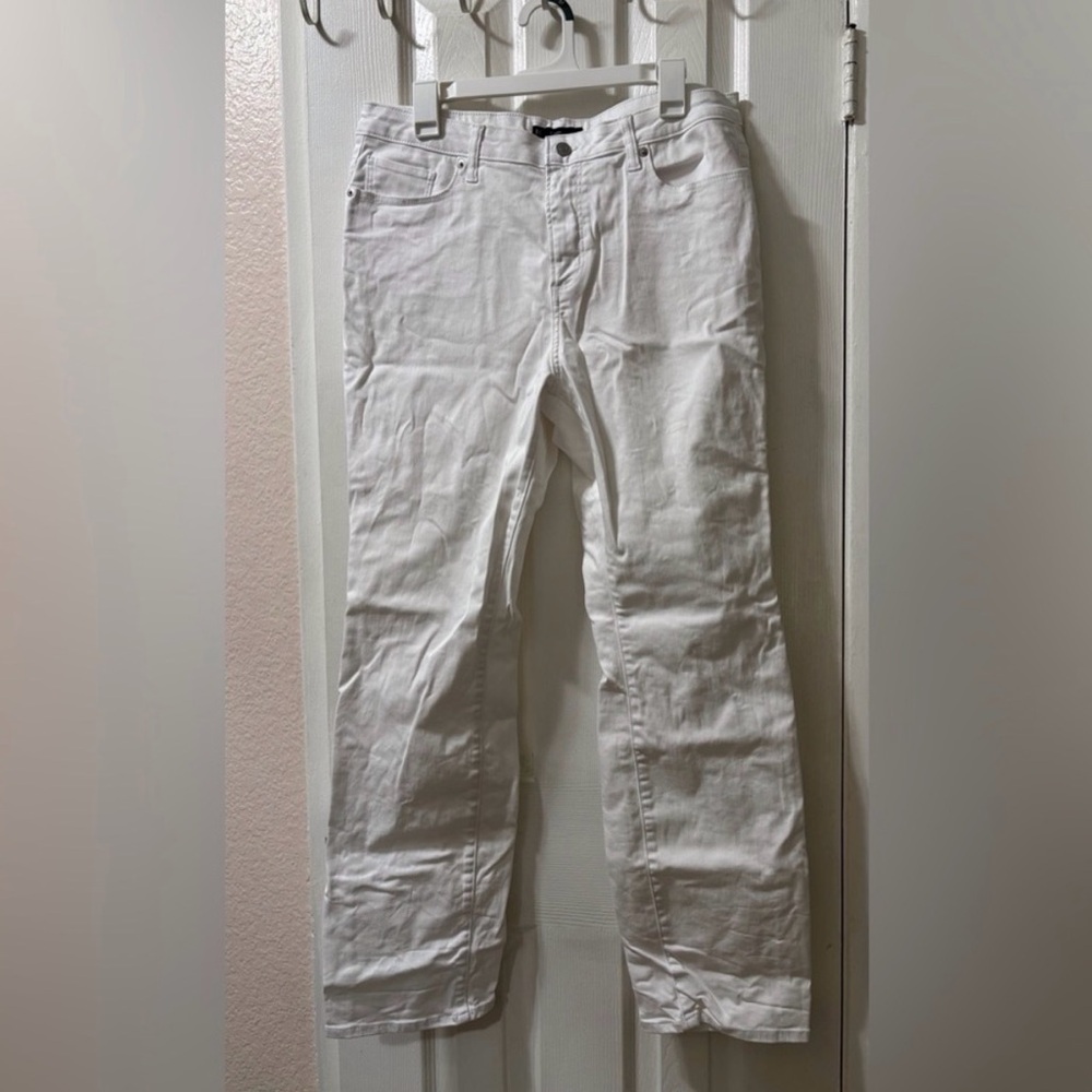 Members Mark Women’s Size 14 White Straight-Leg Jeans